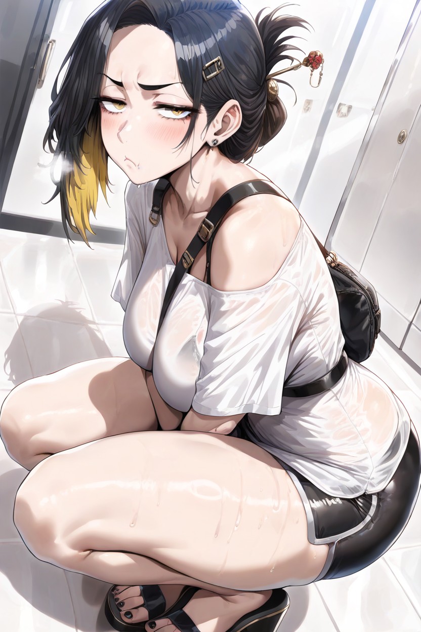 Large Breast, Sweaty, Looking Up Hentai AI Porn