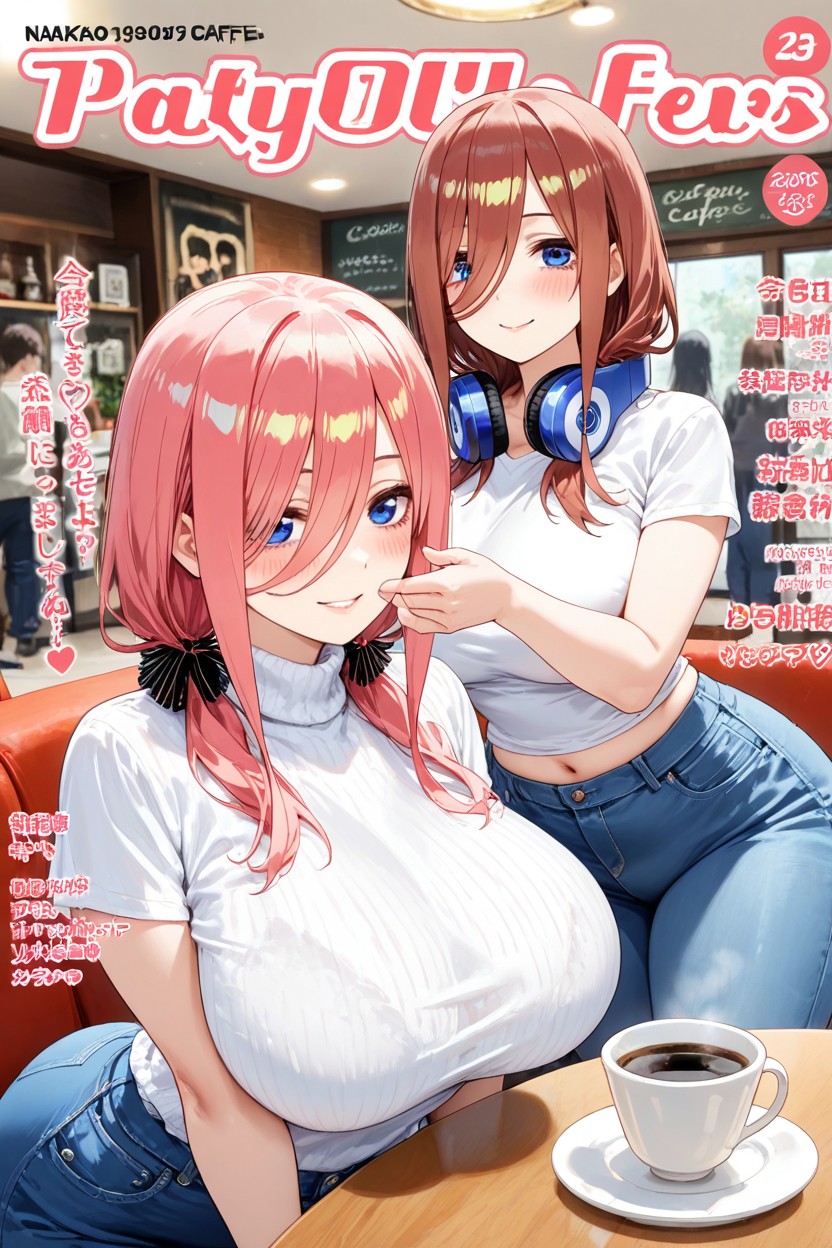 Dark Blue Jeans, Women, Magazine Cover Hentai AI Porn