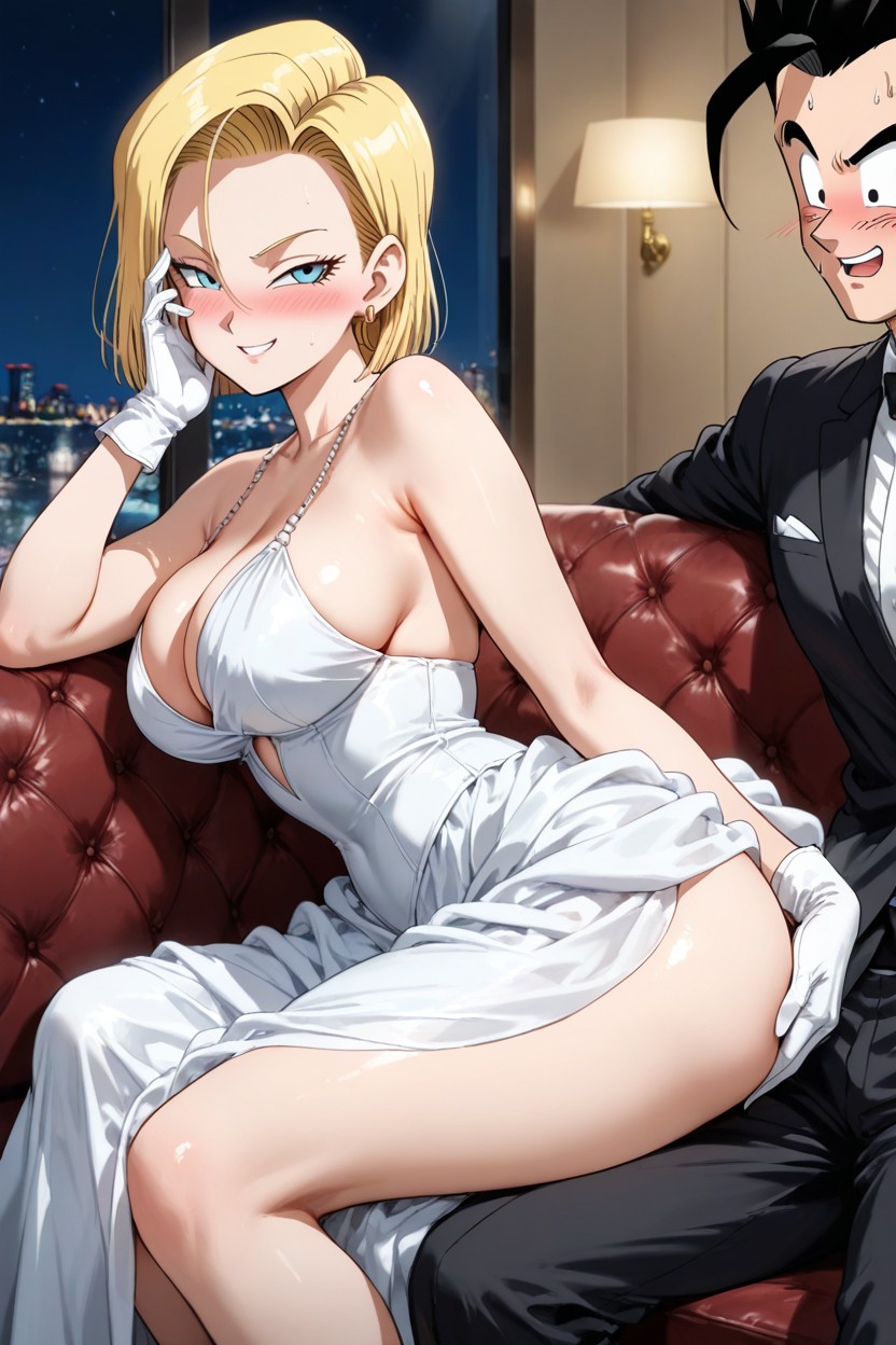 Expression Suffisante, Mischievous Smile, Luxurious Living Room Porno IA Hentai