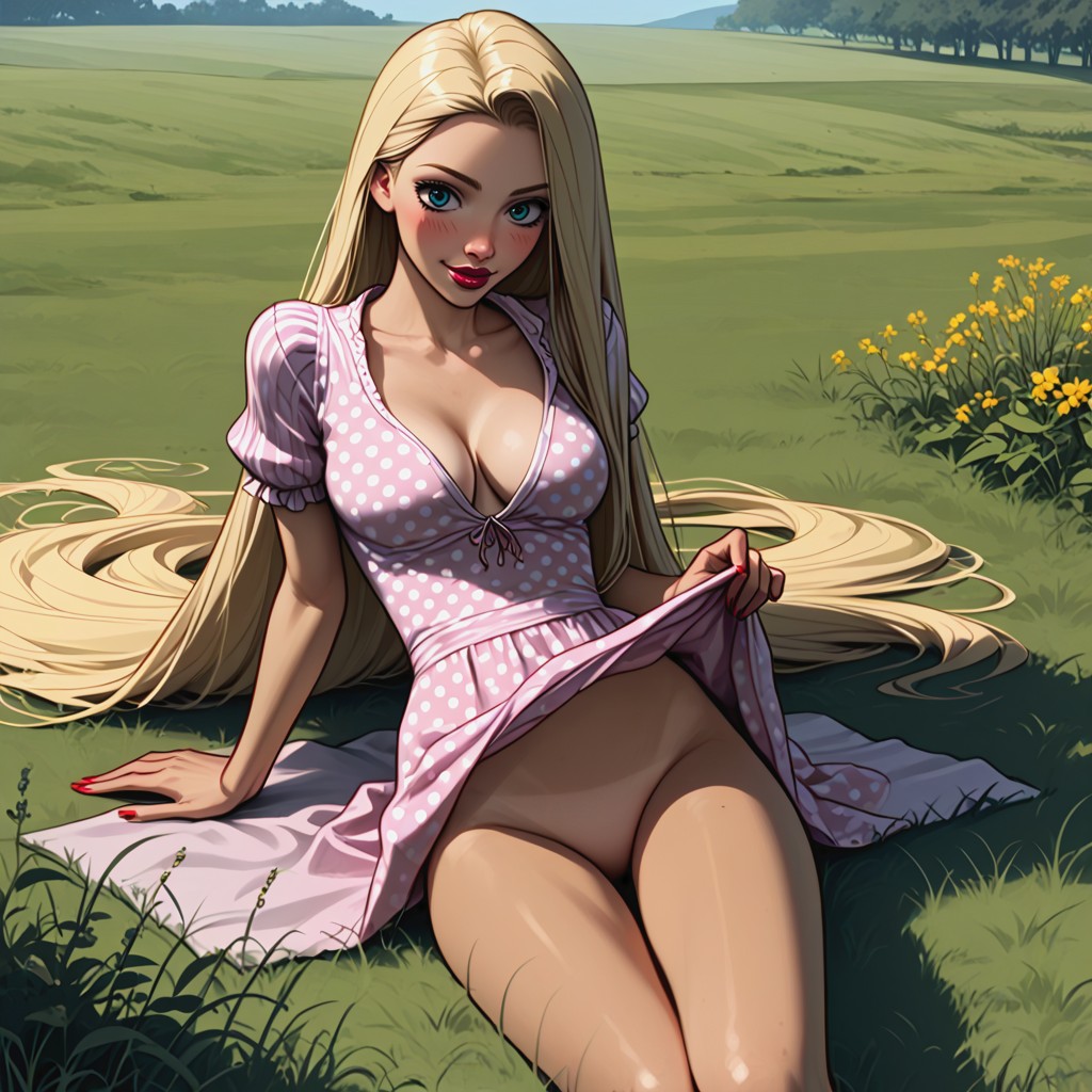 From Above, Hills And Fields, On Towel Hentai AI Porn