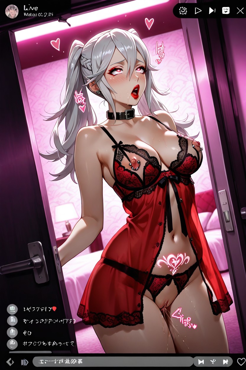 Livestream, White Hair, Perfect Quality Porno IA Hentai