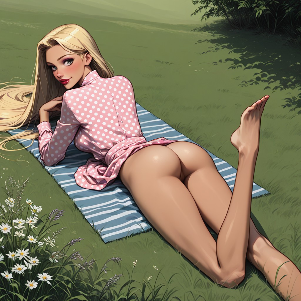 Vue Arrière, Skinnyleg, Skinnyleg Porno IA Hentai