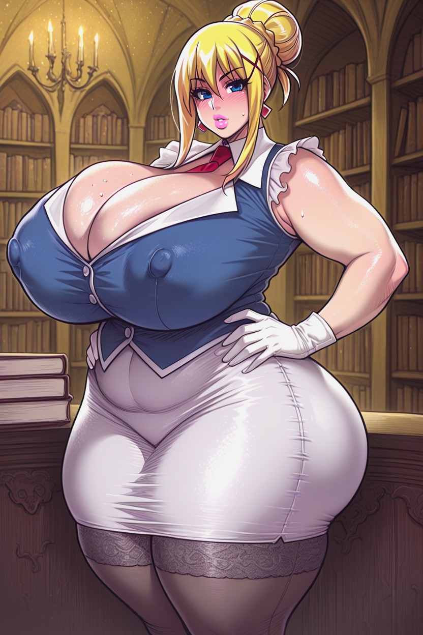Black Eyeliner, Erect Nipples, Enojada Hentai IA
