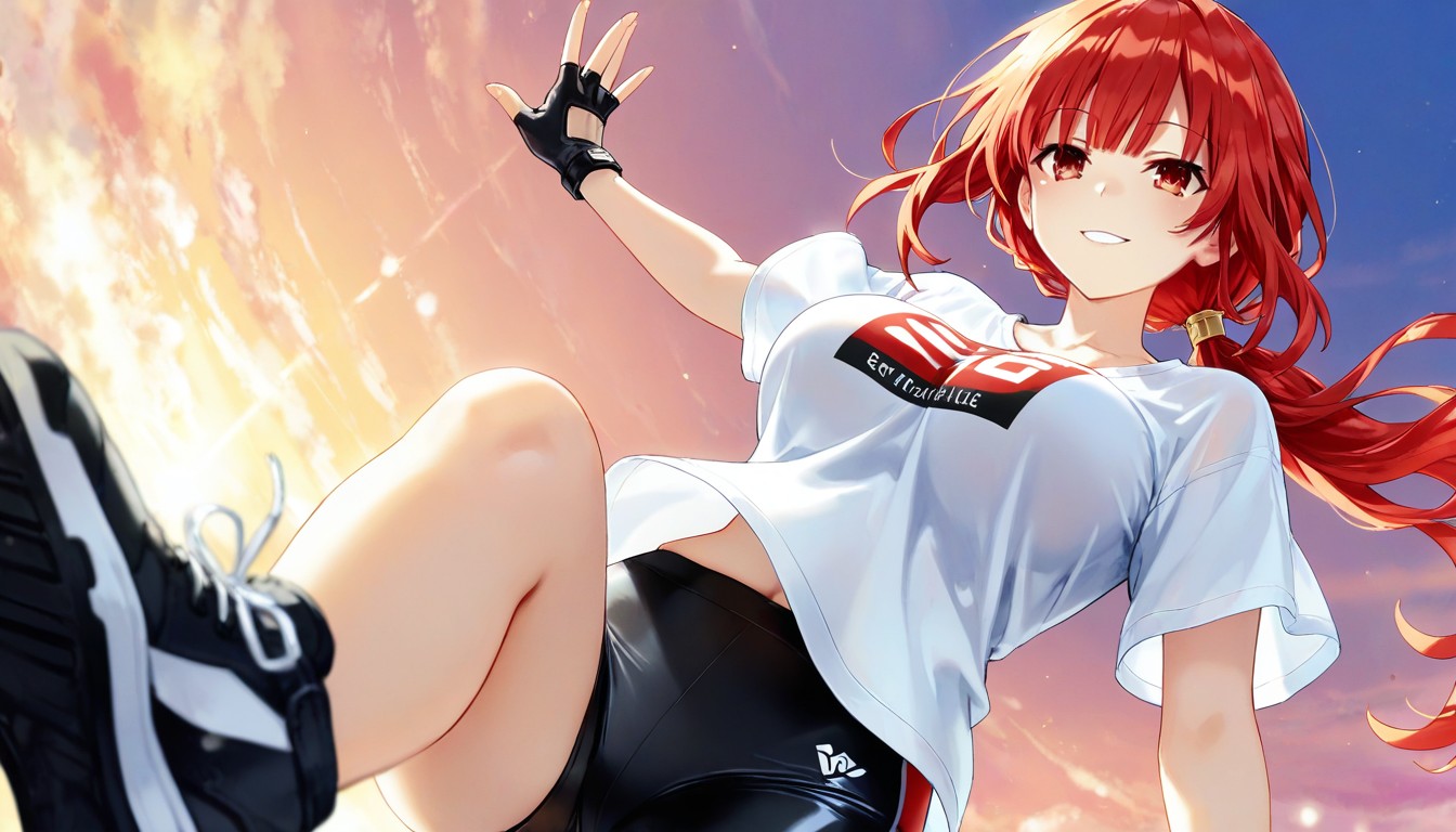 Detailed Expressions, Light Smile, Oversized White T-shirt Hentai AI Porn
