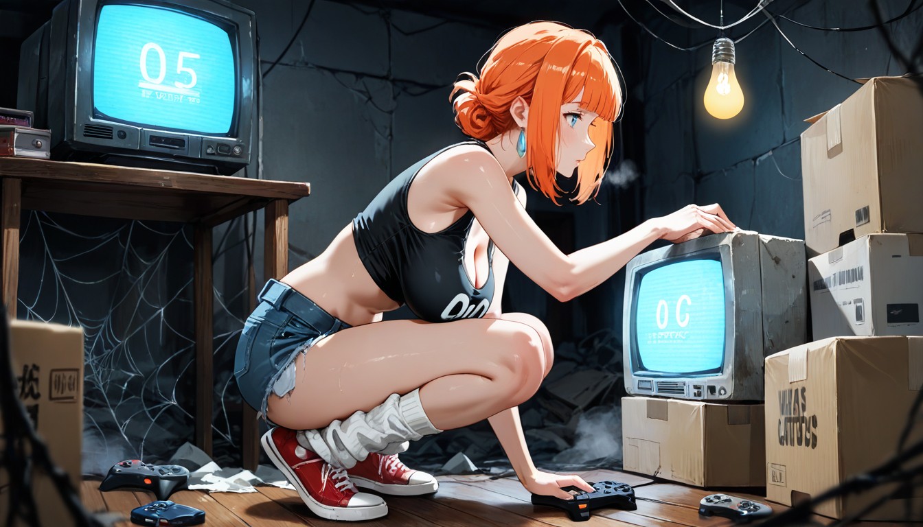Short Length, Dim Lighting, Medium Ass Hentai AI Porn