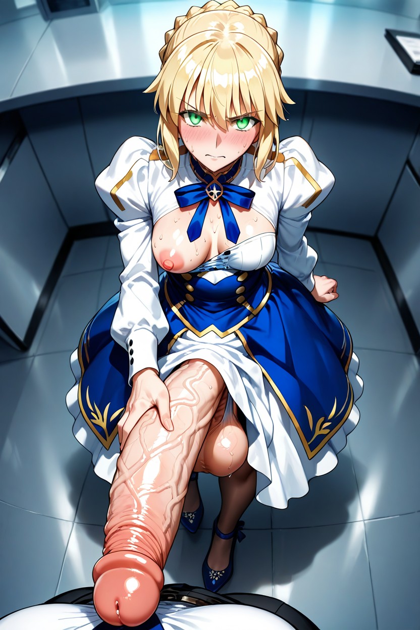 And Annoyed, Gold Buttons, Bottom Up (upskirt) Hentai AI Porn