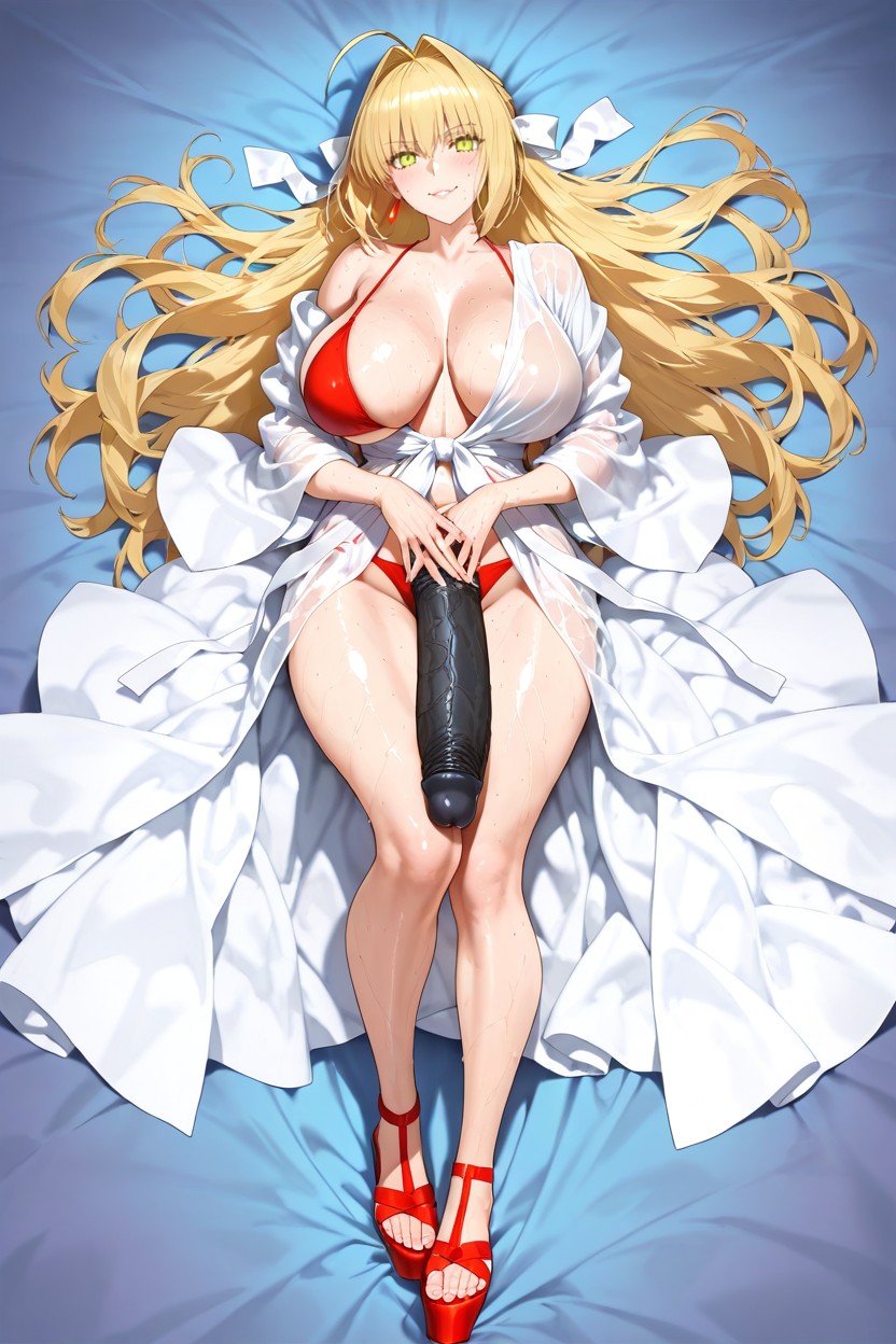 Biting Lips, Black Penis, Inches Long Black Dick Hentai AI Porn