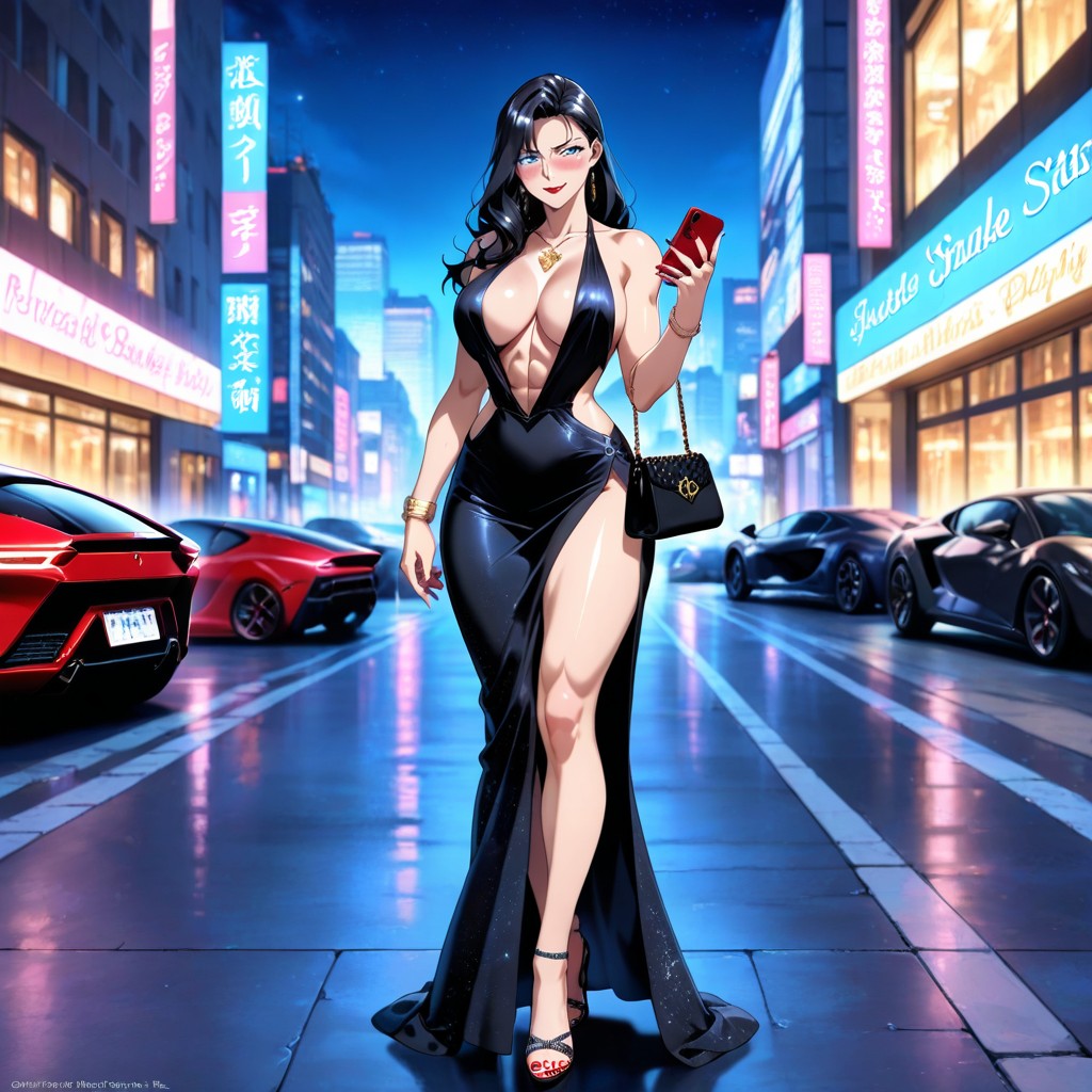 Split Dress, Ultra Detailed, Long Length Hentai AI Porn
