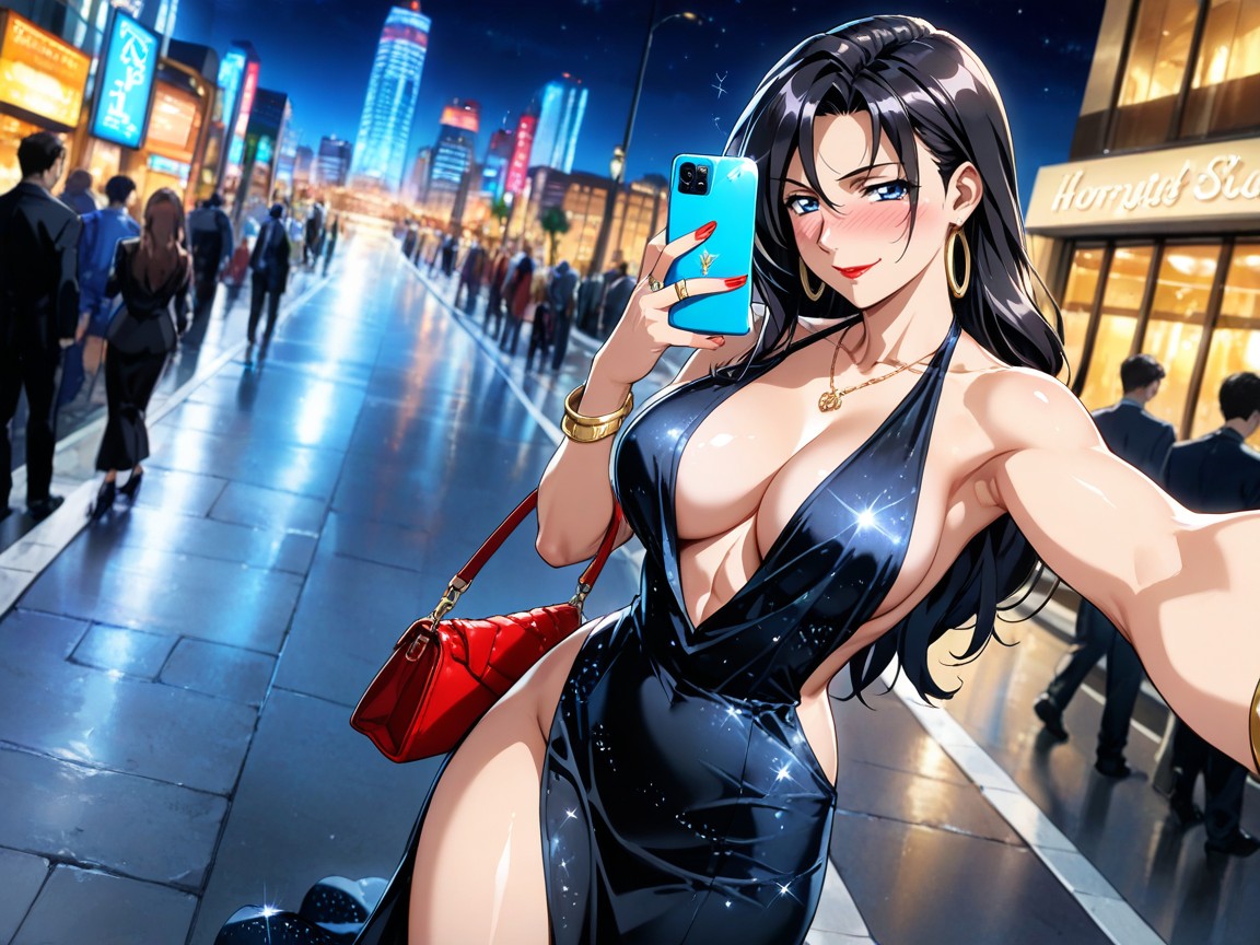 Fit Athletic Body, Ciudad, Selfie Hentai IA