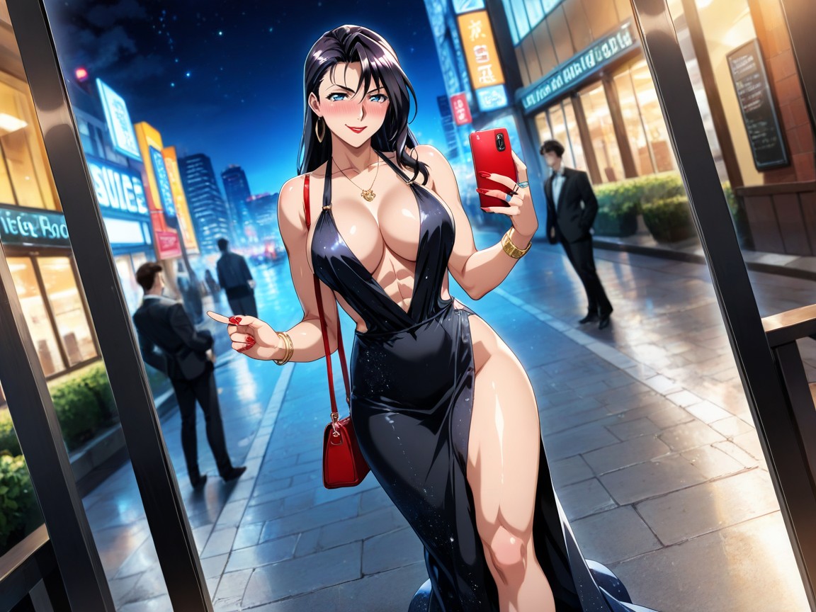 Long Length, Bracelets, In Front Of A Hotel Hentai AI Porn