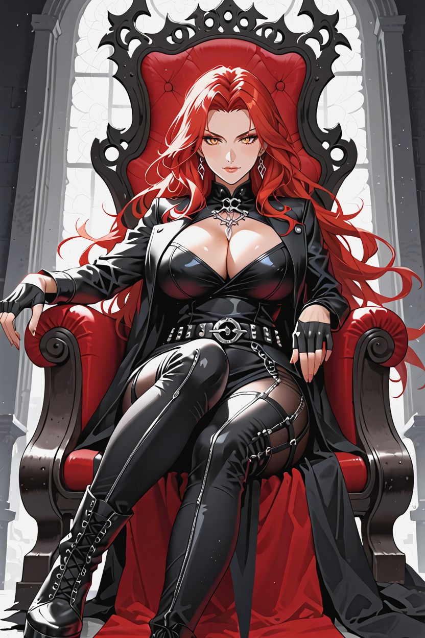 Black Leather Jacket, Fingerless, 25+ Hentai IA