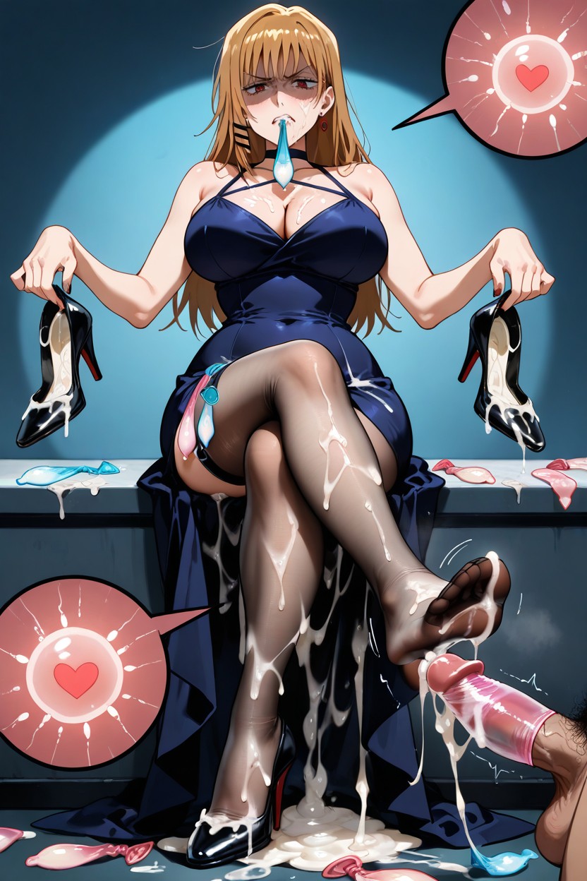 Sperm Covered Feet, Cum Dump, Skinny Hentai AI Porn