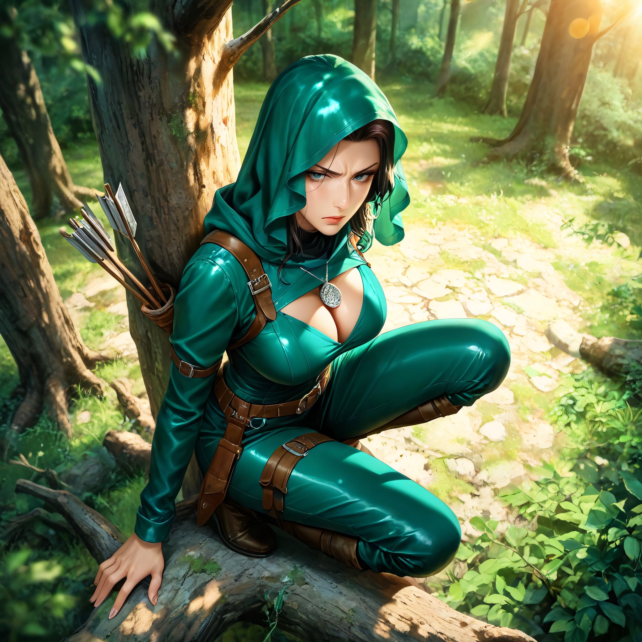 Sheer Face Veil, Vibrant Colors, Cleavage Hentai AI Porn