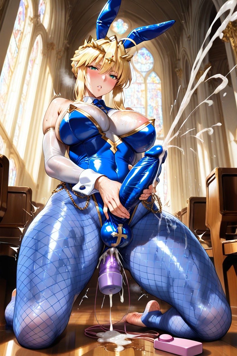 Stockings, Kneeling, Artoria Pendragon Lancer From Fate Grand Order Hentai AI Porn