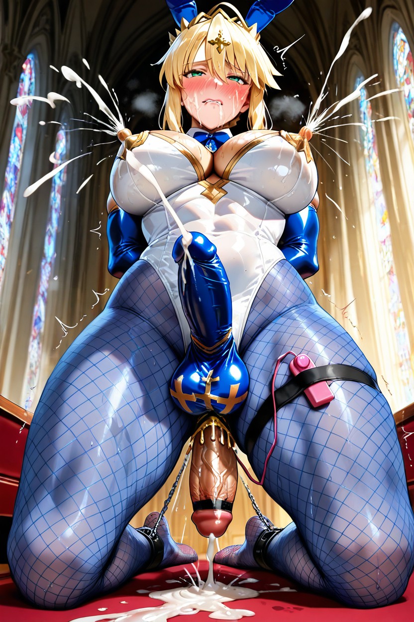 Submissive, Small, Bound With Golden Silk Hentai AI Porn