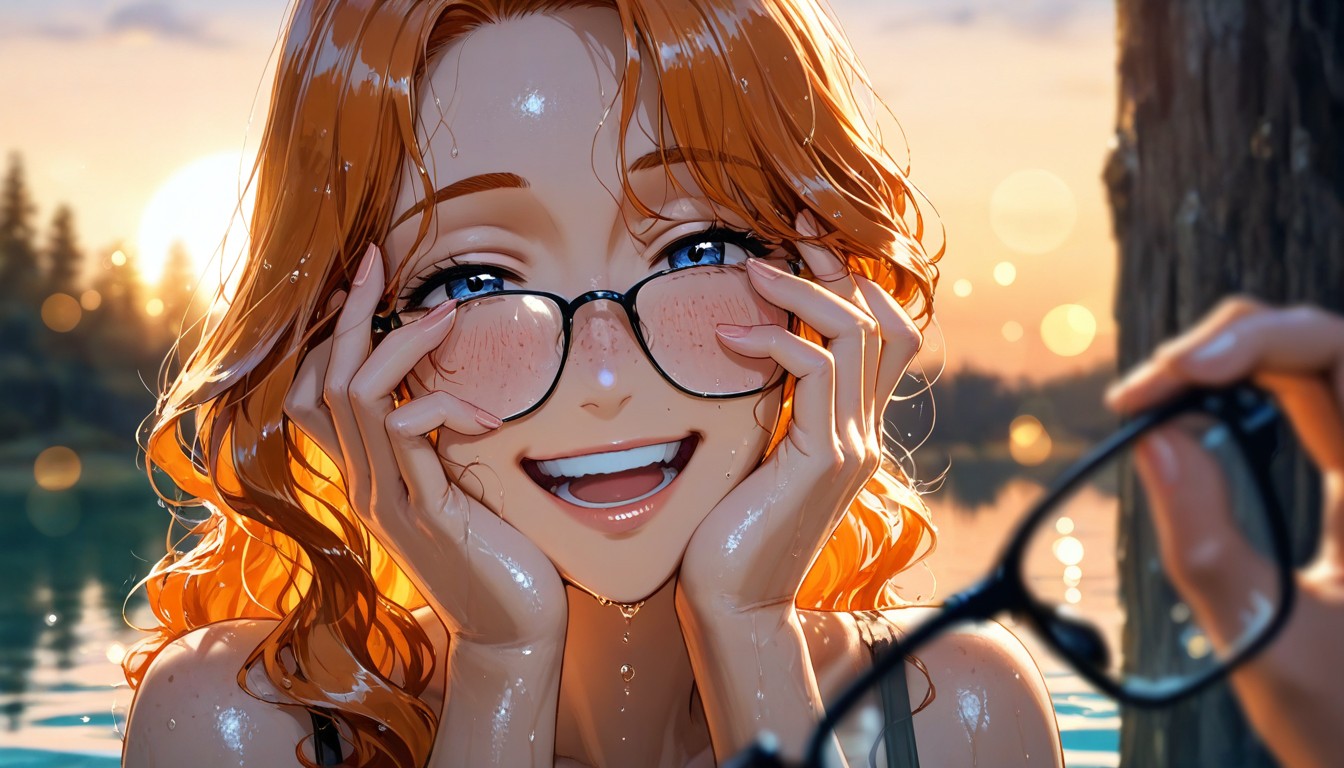 Гигантская Отвисшая Грудь, Holding Glasses In Hands, Shoulders Up Хентай AI порно