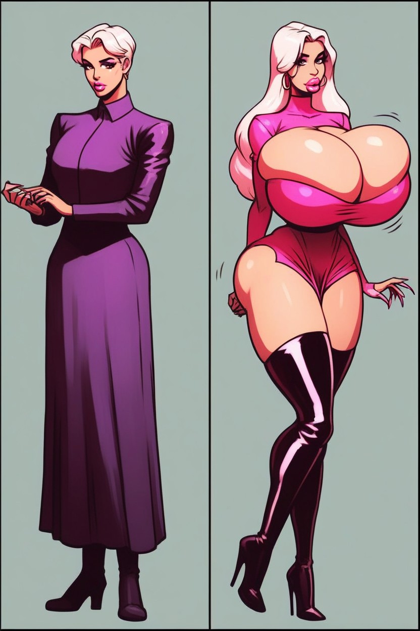 Bimbo, Progression, Colossal Breast Hentai AI Porn