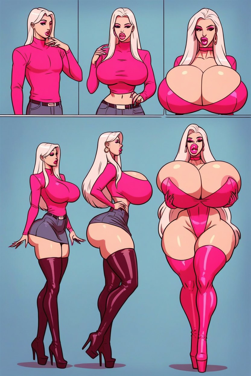 Breasts Exposed, Full Body, Long Length Hentai AI Porn