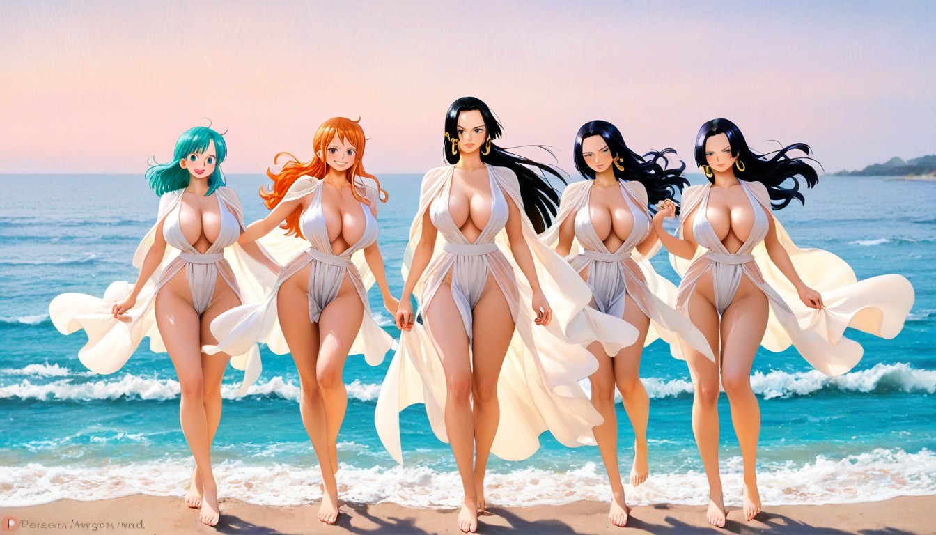 Boa Hancock From One Piece, Bare Feet, Sea Foam Porno IA Hentai