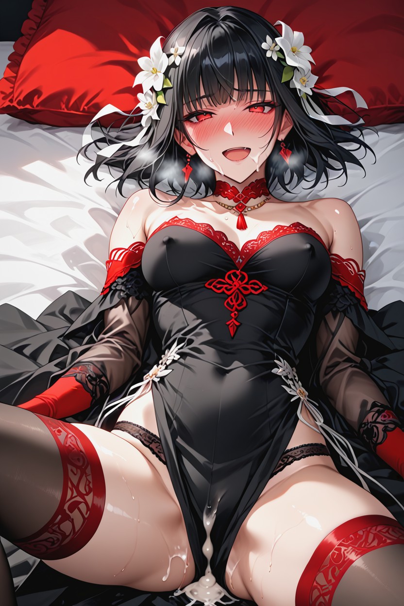 Steamy Breath, Luxurious Bedroom, Erect Nipples Hentai AI Porn