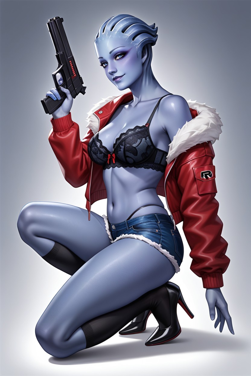 Navel Exposed, Perfect Dark Eye Makeup, Frayed Jean Booty Hentai AI Porn