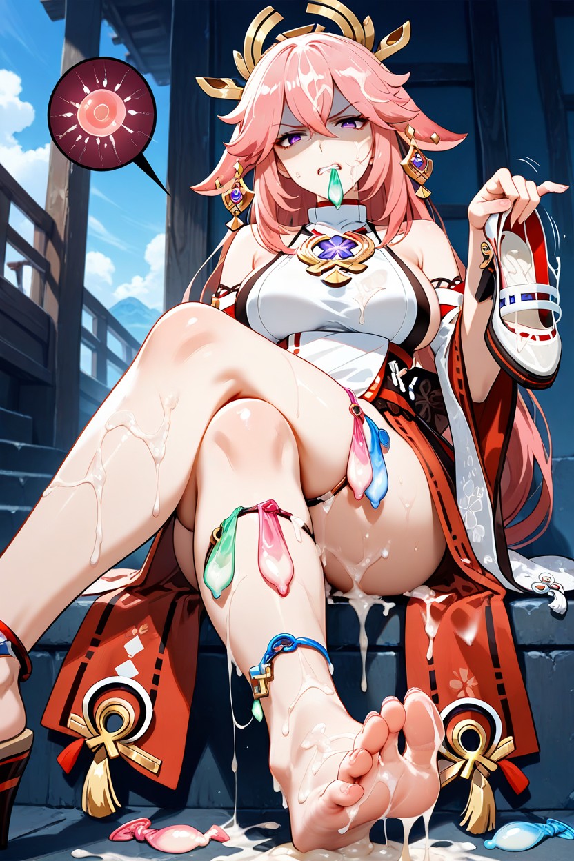 Semen On High Heels, Disgust, Cum On Shoes Hentai AI Porn