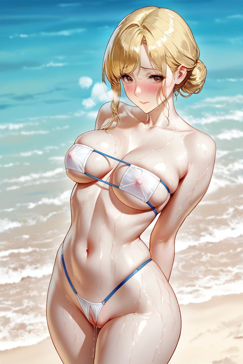 Large Round Ass, Perfect Body, Detailed Pussy Porno IA Hentai