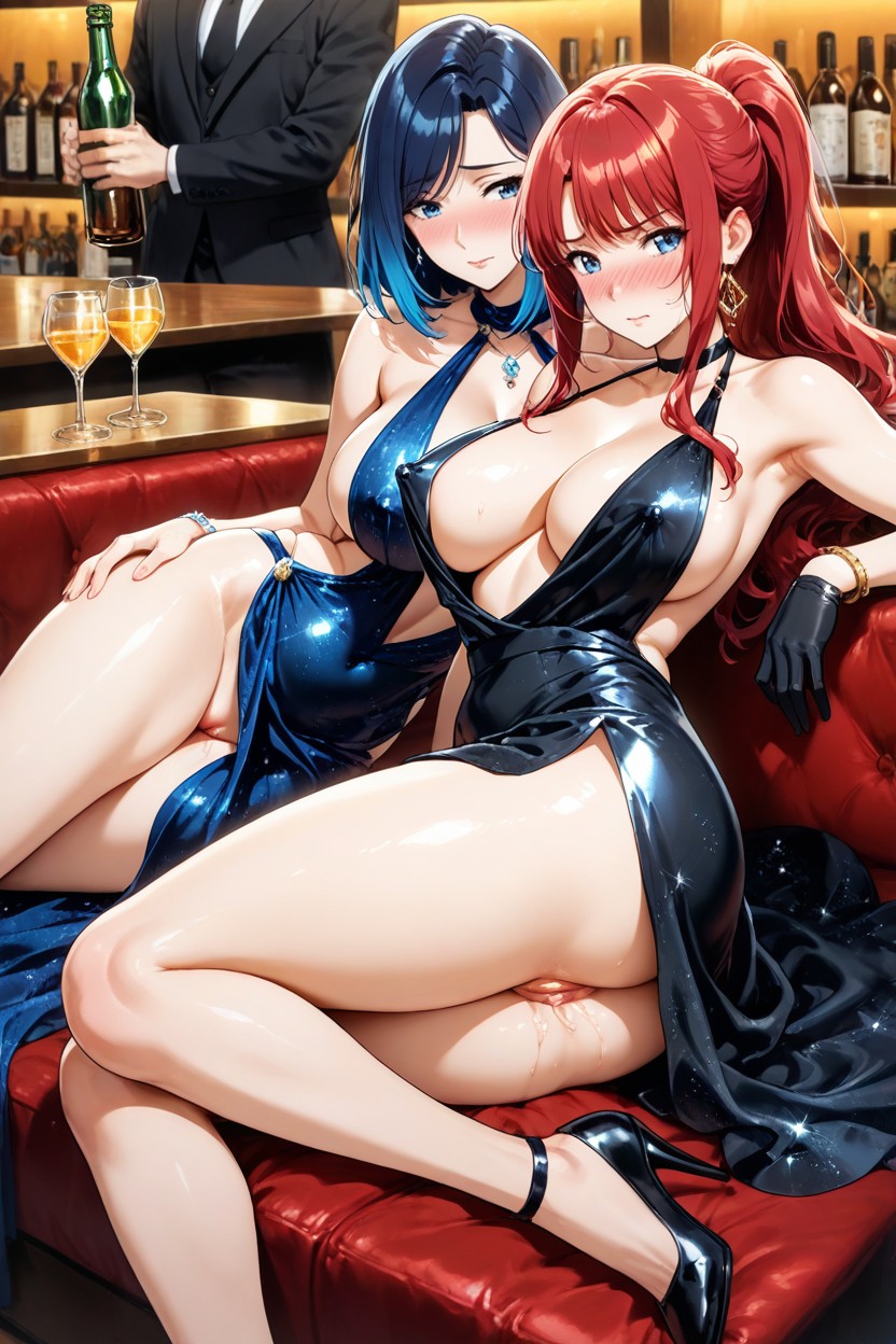 Malicious Face, Thick Thighs, Drinking Glass Porno IA Hentai