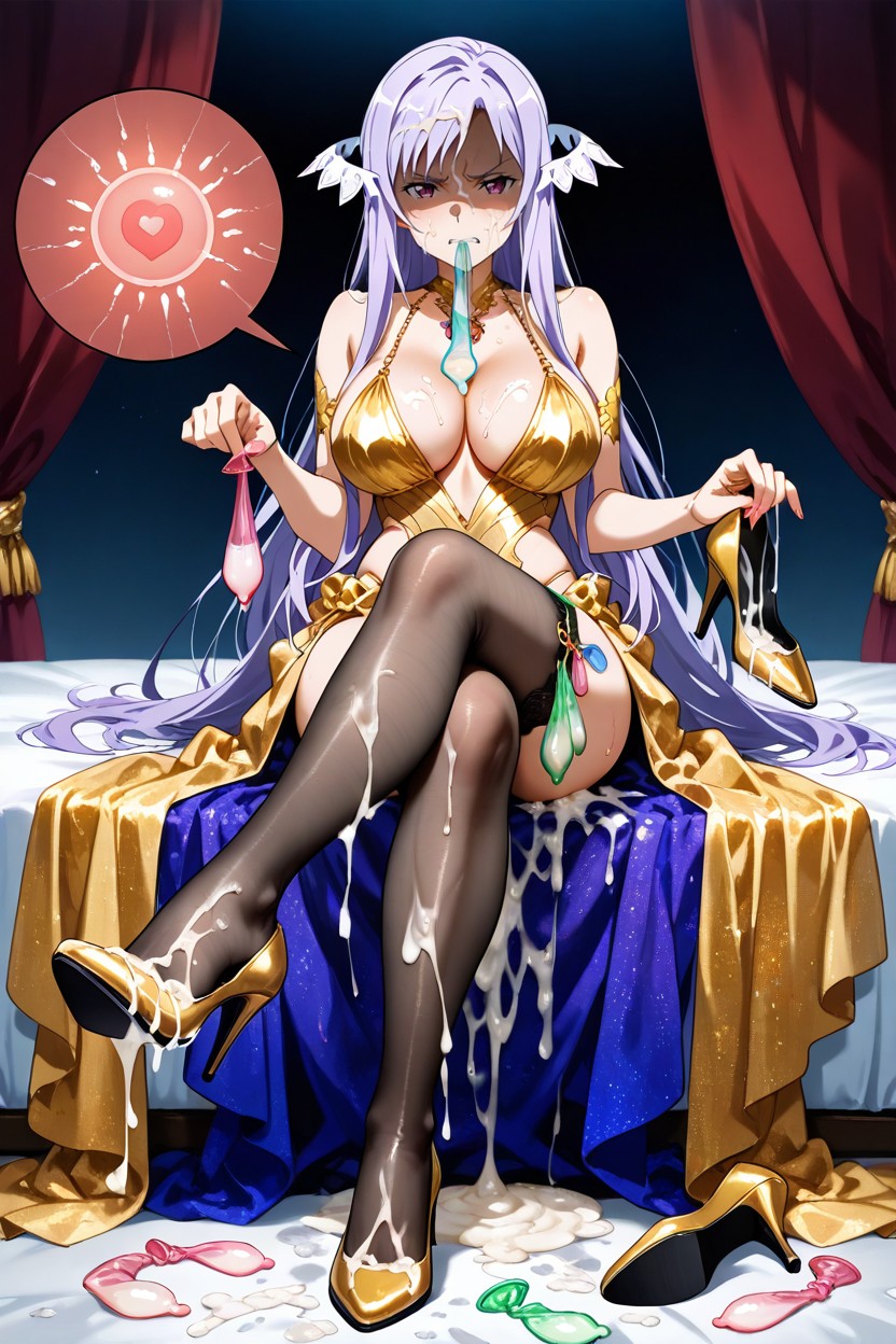 Sperm Covered Feet, Motion Lines, Semen Soaked High Heels Hentai AI Porn