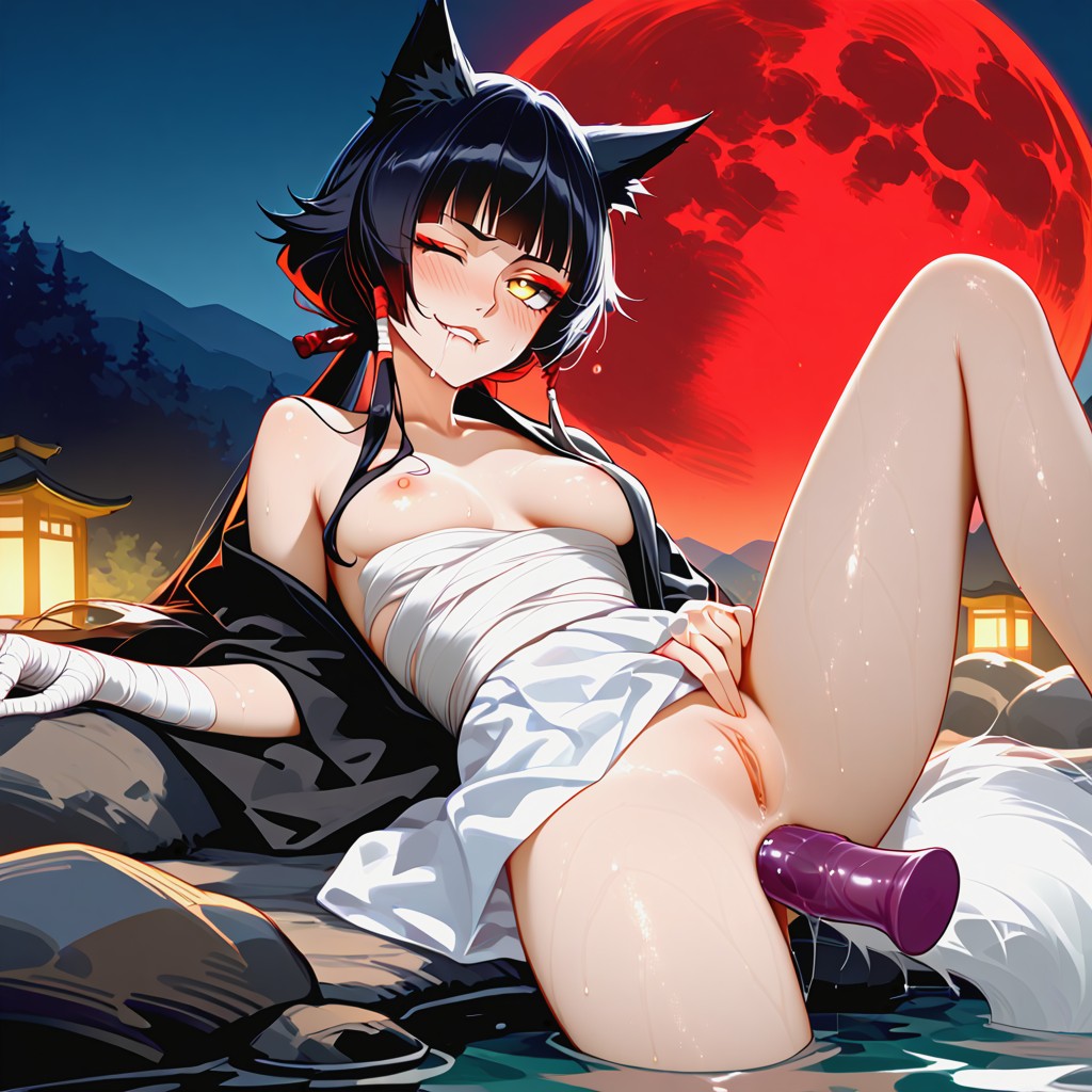 Fingering Pussy, Ass Dripping, No Underwear Hentai AI Porn