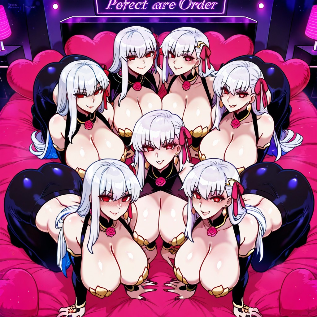 Massive Hanging Breasts, Surrounded By Kama From Fate Grand Order, Full Body Hentai AI Porn