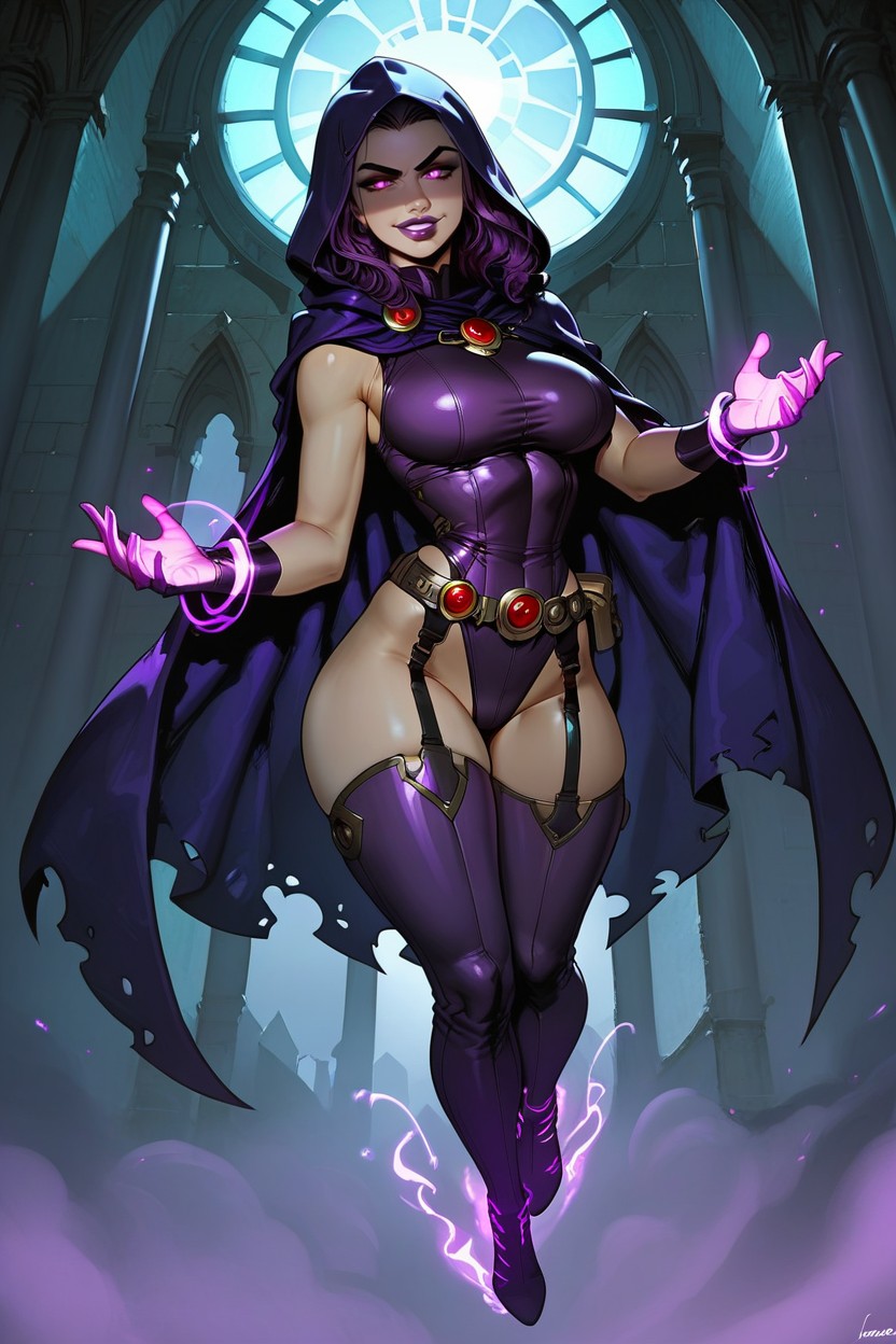 Deep Purple Leotard, 25+, Castle Hentai IA