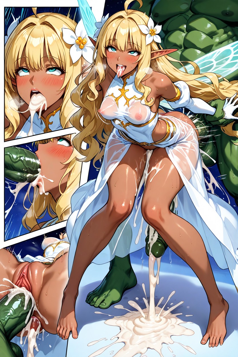 Small Ass, Thigh Gap, Double Penetration Hentai AI Porn