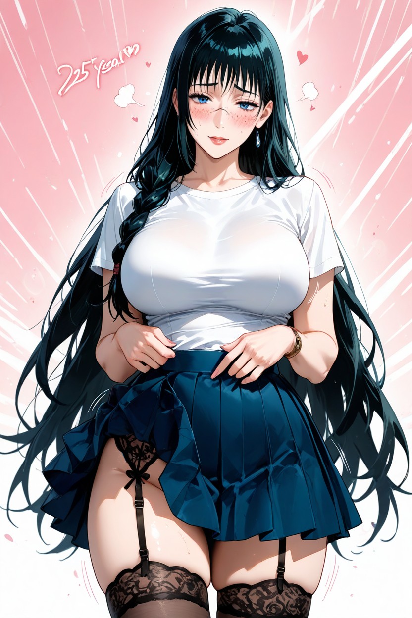 Stockings, Hyper Realistic, Very Long Hair Hentai AI Porn