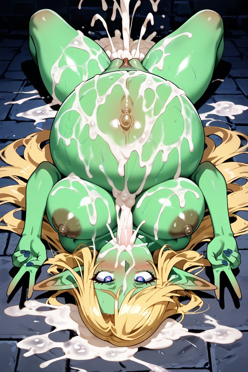 Thick Thighs, Naked, Exhausted Hentai AI Porn