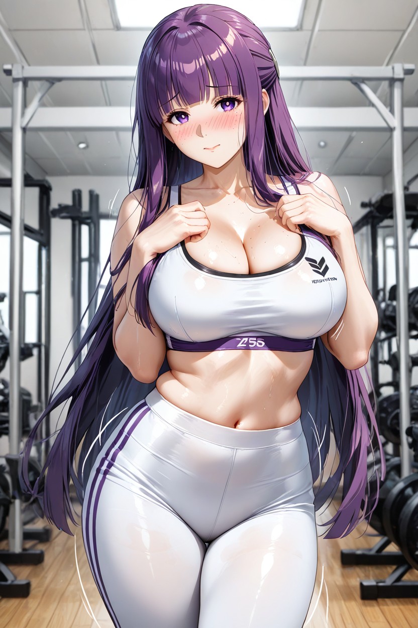 Big Purple Eyes, Freckles, Motions Lines Hentai AI Porn