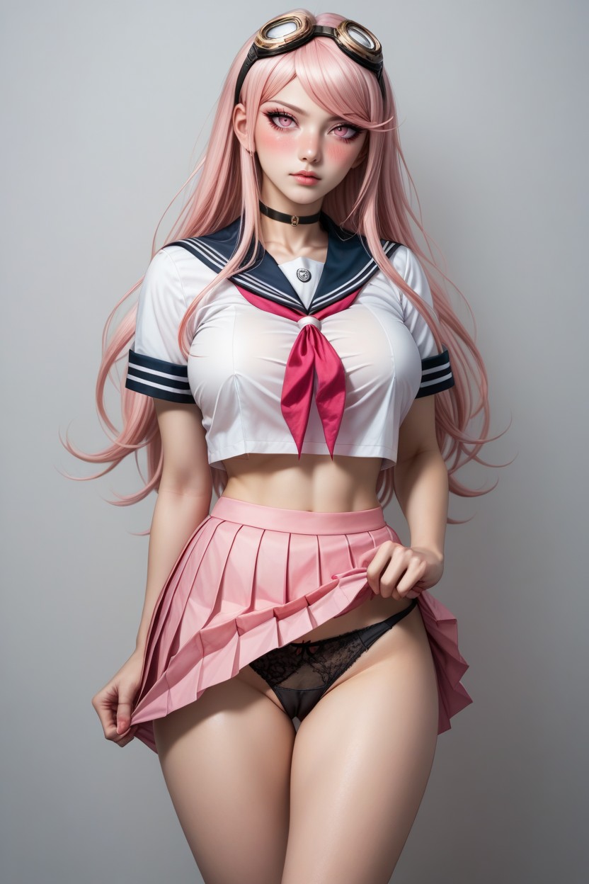 Lift Up Her Skirt, She Pulls Down Her Black Panties, She Pulls Down Her Black Panties Hentai AI Porn