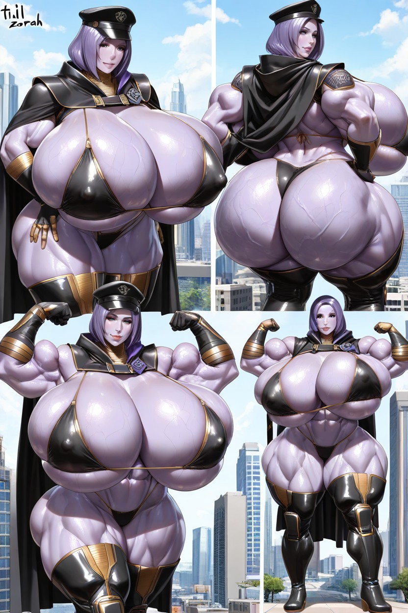 Growing, Full Breasts, Extremely Muscular Hentai AI Porn