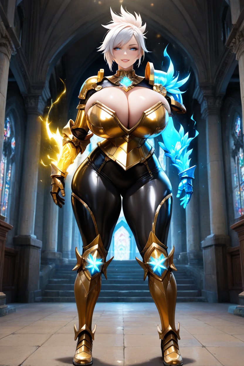 Black Bodysuit, Gauntlets, Bloom Hentai AI Porn