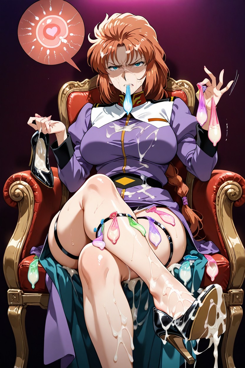 Footjob, Style Anime, Glaring Hentai AI Porn