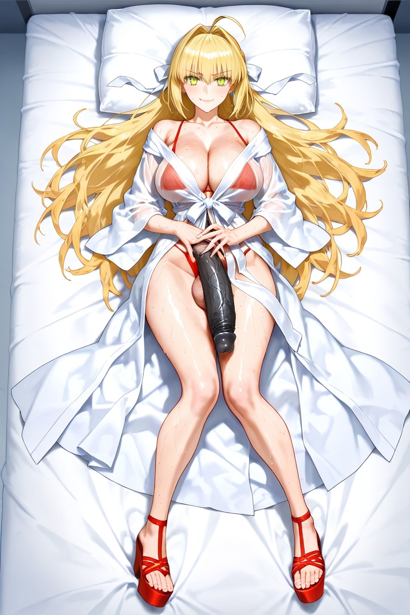 25+, Hands On Penis, Blonde Hair Hentai AI Porn