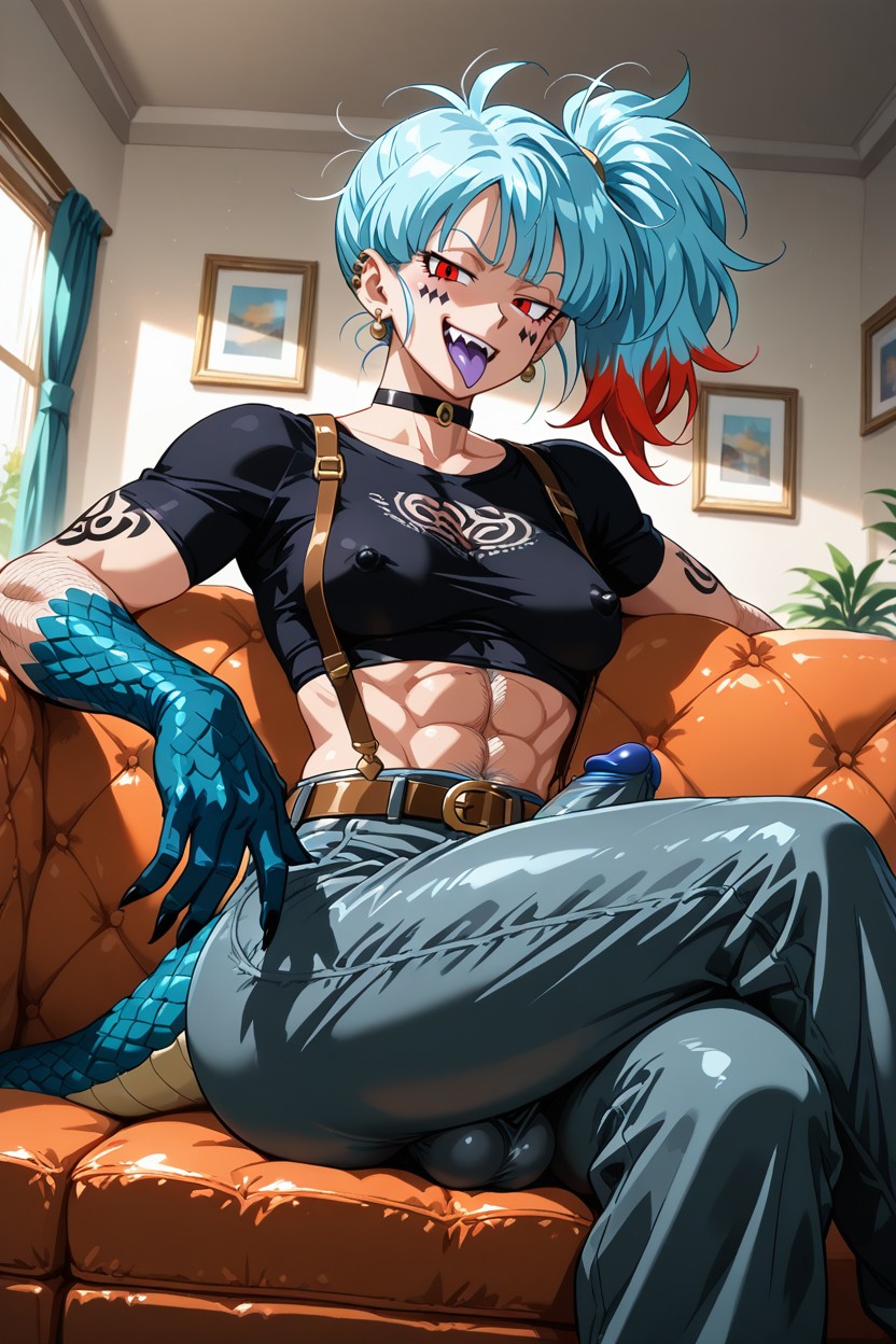Nipple Sucking, Penis Bulge, Black Freckles Hentai AI Porn
