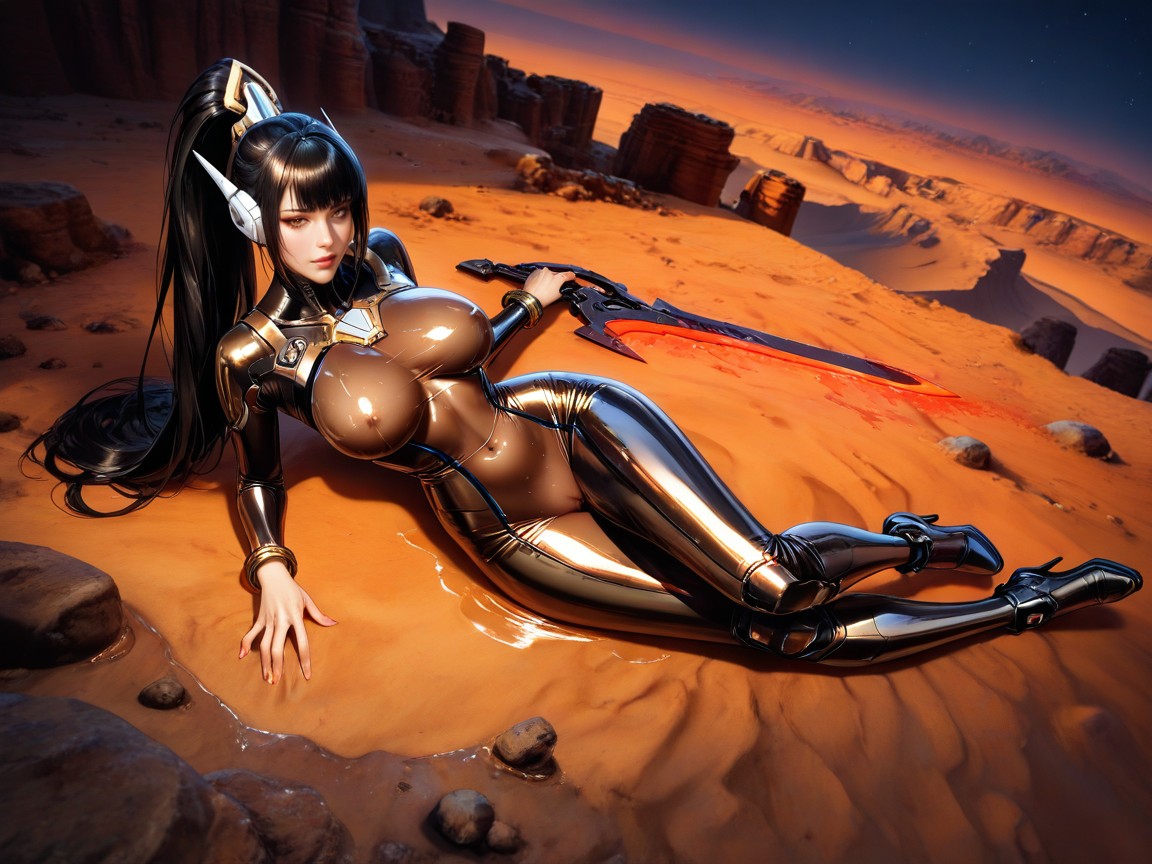 Massive Eyes, One Leg Up, Innie Pussy Hentai AI Porn