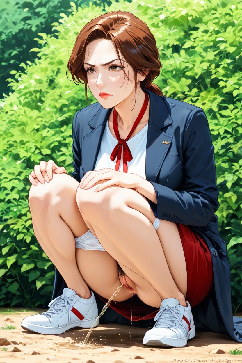 Thighs, Dripping Urine Legs, Park Hentai AI Porn
