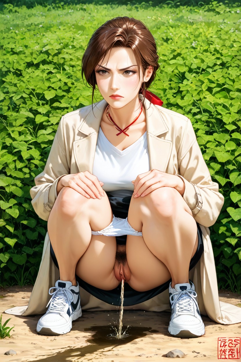 Red Topping Skirt, Cute, Anatomically Accurate Hentai AI Porn