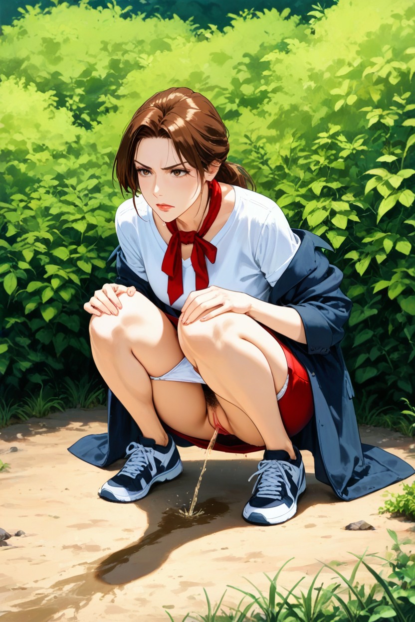 Lara Croft Teacher, Soft Shadows, Red Skirt Hentai AI Porn