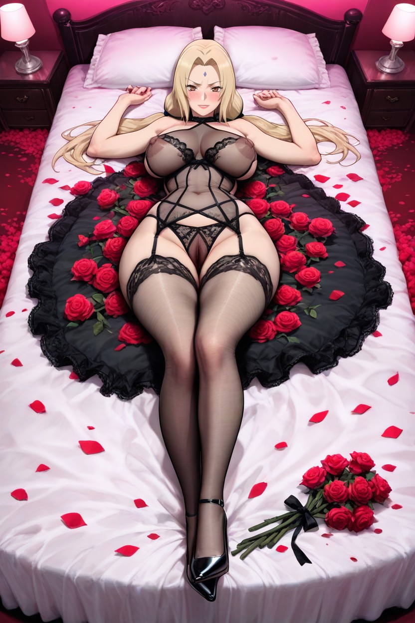 Thigh Gap, Hips Up, Dimly Lit Room Hentai AI Porn