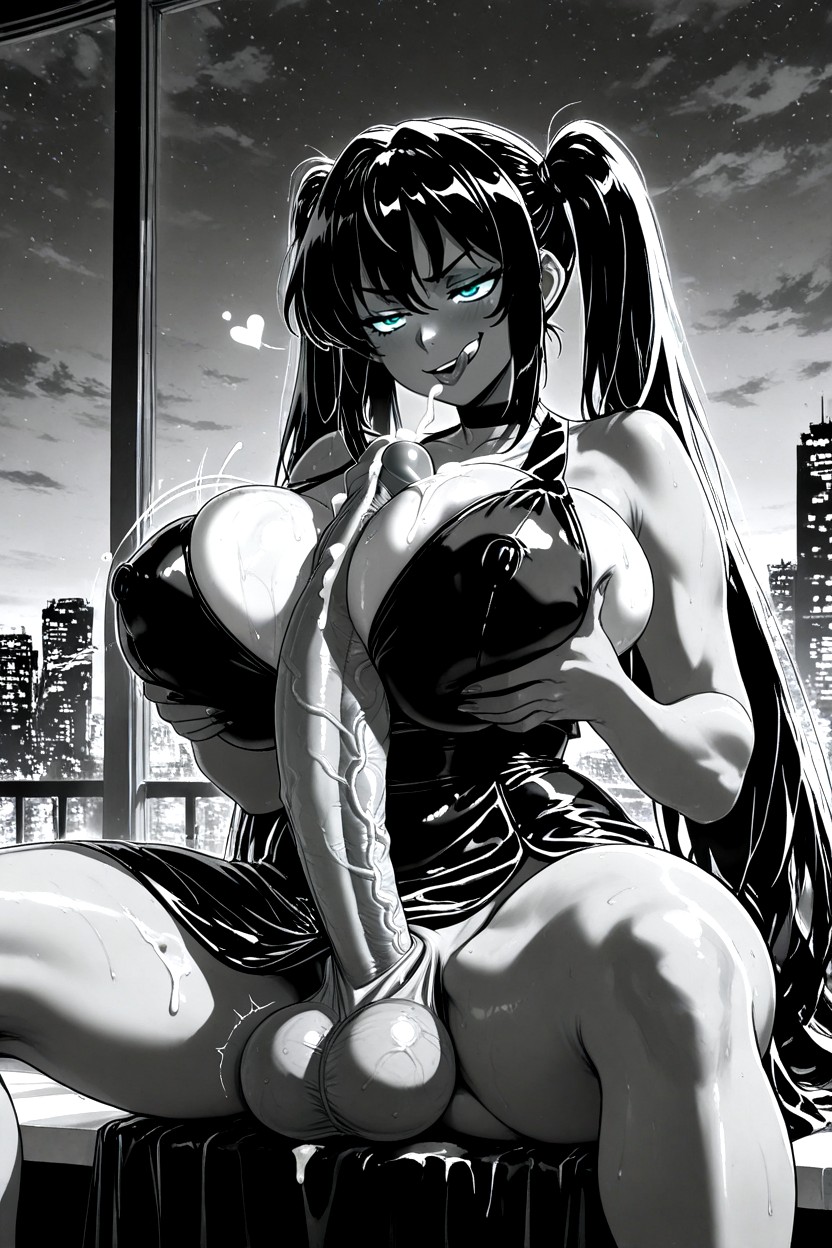 Bouncing Breasts, Twin Tails, Huge Breasts Hentai AI Porn