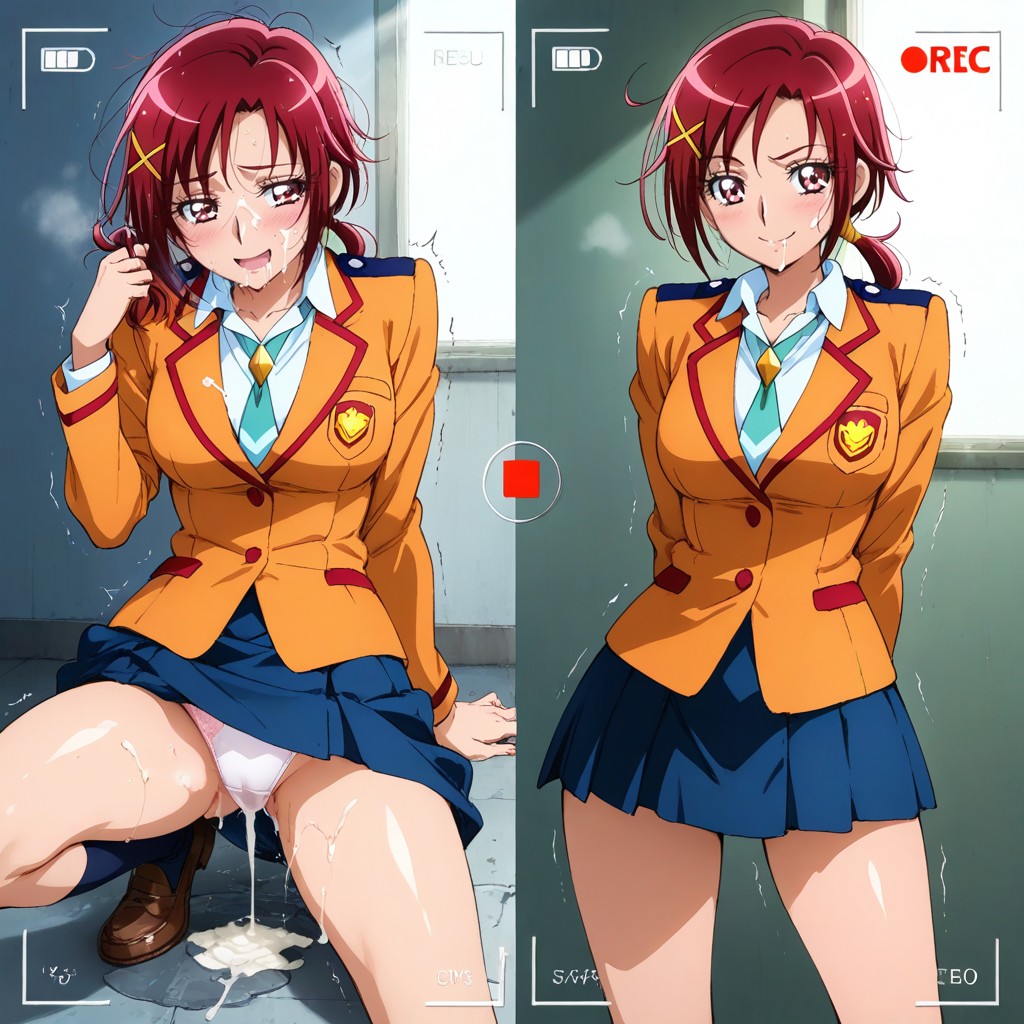 Clean Background, Uniform, Skirt Pulled Up Hentai AI Porn