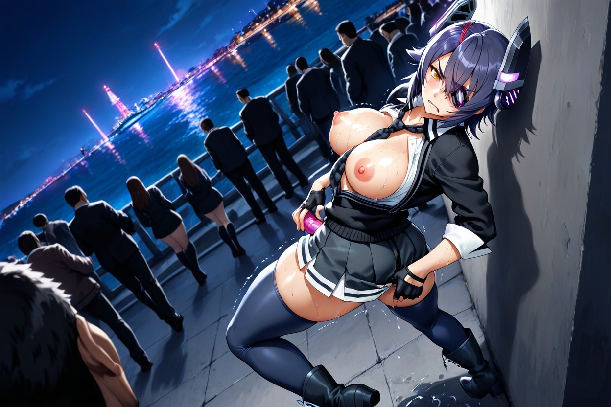 Tenryuu Kancolle, Perfect Finger, Kneeling Hentai AI Porn